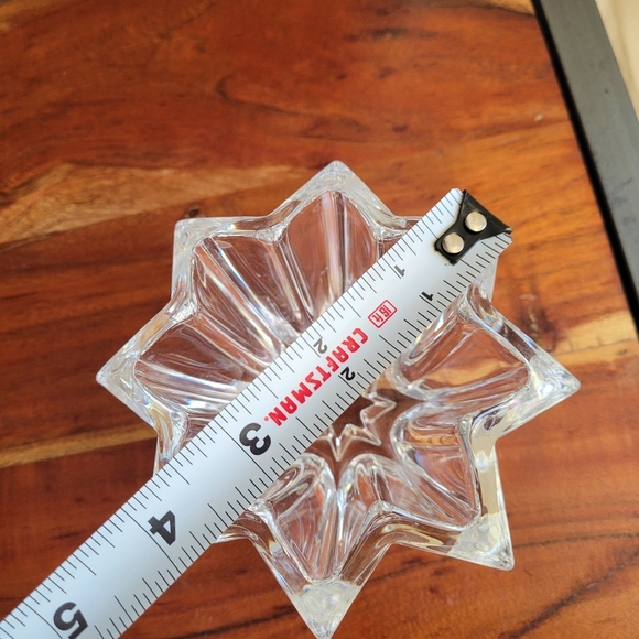 Crystal D'Arques Paris France 24% Lead Crystal Candle Holder 8 Point star Genuin - Picture 10 of 10
